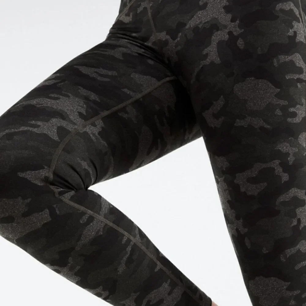 Fabletics Powerhold Gray & Black Camo Leggings - Picture 2 of 7